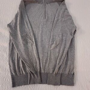 Peter Millar Sweater Mens Med Gray 1/4 Zip Pullover Cotton Cashmere Blend Golf